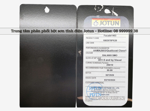 Thông tin bột sơn Jotun Facade 1403 - RAL9005 SMO