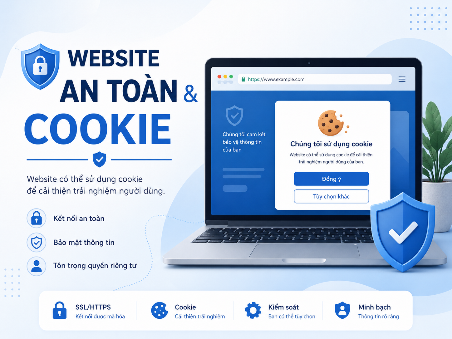 Website an toàn và cookie bảo vệ trải nghiệm người dùng